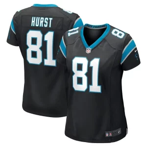 Fabulous Graceful Attractive Eye   catching Hayden Hurst Carolina Panthers Nike Women's Game Player Jersey - Black to Show Your Support