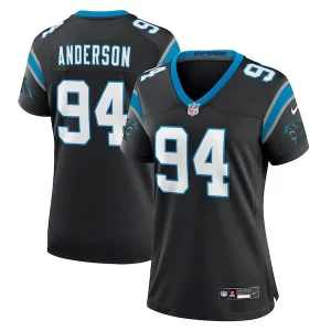 Chic Elegant Attractive Authentic Henry Anderson Carolina Panthers Nike Women's Team Game Jersey - Black to Show Your Support