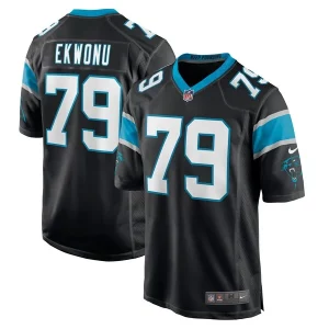 Fantastic Exquisite Elegant Ikem Ekwonu Carolina Panthers Nike Player Game Jersey - Black for the Ultimate Fan Experience