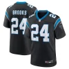 High Quality Fabulous Outstanding Sturdy Jonathon Brooks Carolina Panthers Nike Game Jersey - Black for a Memorable Fan Moment