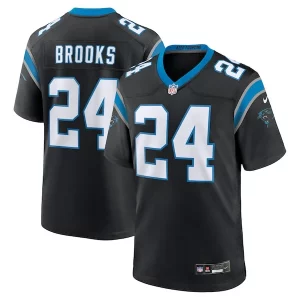 High Quality Fabulous Outstanding Sturdy Jonathon Brooks Carolina Panthers Nike Game Jersey - Black for a Memorable Fan Moment