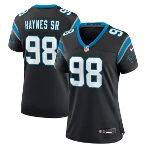 Vibrant Chic Marquis Haynes Sr. Carolina Panthers Nike Women's Team Game Jersey - Black for Game Day