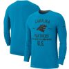 Sturdy Alluring Marvelous Attractive Men's Carolina Panthers Blue 2019 Salute to Service Sideline Performance Long Sleeve Shirt for an Unforgettable Season