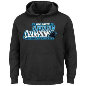 Premium Outstanding Chic Stylish Men's Carolina Panthers Majestic Black 2015 NFC South Division Champions Pullover Hoodie for the Ultimate Fan Experience