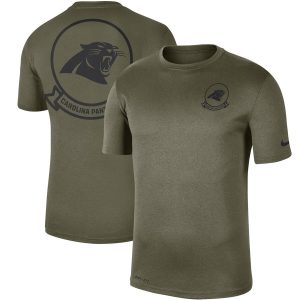 Sturdy Attractive Stunning Men's Carolina Panthers Olive 2019 Salute to Service Sideline Seal Legend Performance T-Shirt to Show Your Support
