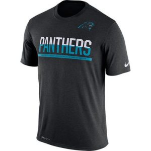 Cozy Alluring Trendy Cool Men's Carolina Panthers Practice Legend Performance T-Shirt Black to Boost Team Spirit