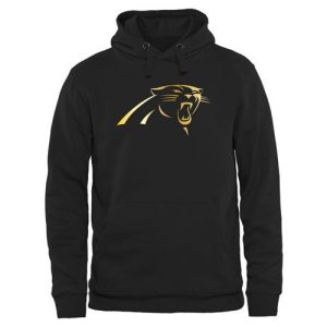 Alluring Premium Unique Gorgeous Men's Carolina Panthers Pro Line Black Gold Collection Pullover Hoodie for an Unforgettable Season
