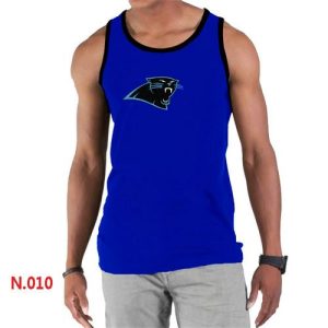 Unique Vibrant Gorgeous Eye   catching Men's NFL Carolina Panthers Sideline Legend Authentic Logo Tank Top Blue for the Ultimate Fan Experience