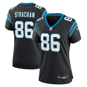 Fabulous Stunning Mike Strachan Carolina Panthers Nike Women's Game Jersey - Black to Show Your Support