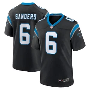 High Quality Classic Impressive Handsome Miles Sanders Carolina Panthers Nike Game Player Jersey - Black for a Memorable Fan Moment