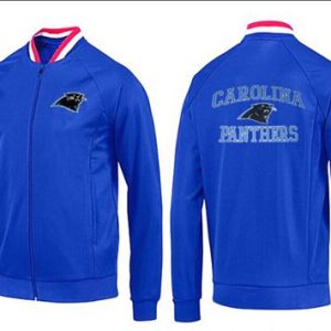 Superb Vibrant Alluring NFL Carolina Panthers Heart Jacket Blue for a Stylish Sporting Appearance