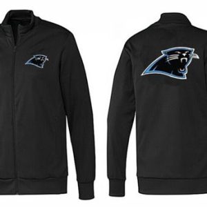 Vibrant Handsome Fabulous NFL Carolina Panthers Team Logo Jacket Black_1 for the Ultimate Fan Experience