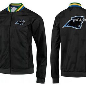 Elegant Impressive Marvelous NFL Carolina Panthers Team Logo Jacket Black_3 to Elevate Your Game Day Look