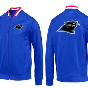 Graceful Fashionable NFL Carolina Panthers Team Logo Jacket Blue_1 for a Stylish Sporting Appearance