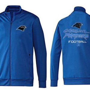 Impressive Chic Classic NFL Carolina Panthers Victory Jacket Blue_1 for a Stylish Sporting Appearance