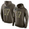 Marvelous Elegant Eye   catching NFL Men's Carolina Panthers #17 Devin Funchess Stitched Green Olive Salute To Service KO Performance Hoodie for an Unforgettable Season