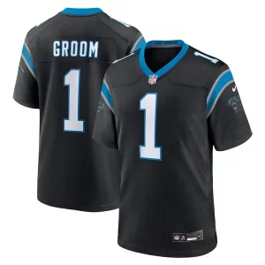 Superb Fabulous Number 1 Groom Carolina Panthers Nike Game Jersey - Black for True Fans