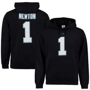 Luxurious Marvelous Superb Gorgeous Panthers #1 Cam Newton Black Majestic Eligible Receiver II Name & Number NFL Hoodie for the Ultimate Fan Experience