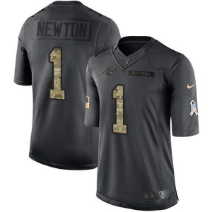 Fabulous Marvelous Comfortable Sturdy Panthers #1 Cam Newton Black Men's Stitched NFL Limited 2016 Salute to Service Jersey to Show Your Support