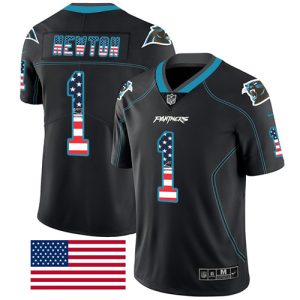 High Quality Impressive Gorgeous Trendy Panthers #1 Cam Newton Black Men's Stitched NFL Limited Rush USA Flag Jersey for a Stylish Sporting Appearance