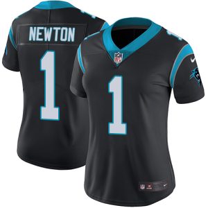 Smart Stunning Fabulous Handsome Panthers #1 Cam Newton Black Team Color Women's Stitched NFL Vapor Untouchable Limited Jersey for the Ultimate Fan Experience