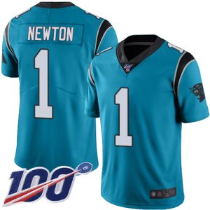 Classic Premium Panthers #1 Cam Newton Blue Alternate Youth Stitched NFL 100th Season Vapor Limited Jersey for a Stylish Sporting Appearance