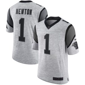 Fantastic Stylish Panthers #1 Cam Newton Gray Men's Stitched NFL Limited Gridiron Gray II Jersey for an Unforgettable Season