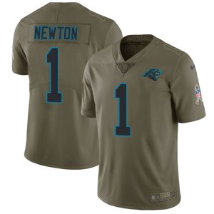 Vibrant Smart Modern Superb Panthers #1 Cam Newton Olive Youth Stitched NFL Limited 2017 Salute to Service Jersey for Game Day