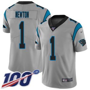 Fabulous Cozy Superb Chic Panthers #1 Cam Newton Silver Youth Stitched NFL Limited Inverted Legend 100th Season Jersey for the Ultimate Fan Experience