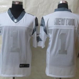 Alluring Fantastic Smart Gorgeous Panthers #1 Cam Newton White Men's Stitched NFL Limited Platinum Jersey to Show Your Support