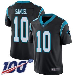 Luxurious Authentic Panthers #10 Curtis Samuel Black Team Color Men's Stitched NFL 100th Season Vapor Limited Jersey for a Stylish Sporting Appearance