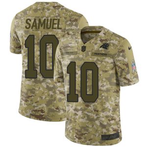 Fabulous Stunning Panthers #10 Curtis Samuel Camo Men's Stitched NFL Limited 2018 Salute To Service Jersey for the Ultimate Fan Experience