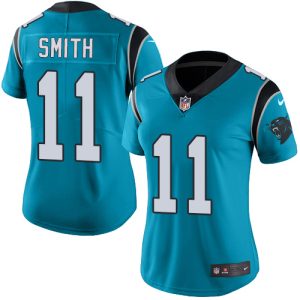 Sleek Stylish Panthers #11 Torrey Smith Blue Alternate Women's Stitched NFL Vapor Untouchable Limited Jersey for Game Day
