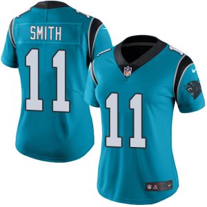 Exclusive Sturdy Attractive Fabulous Panthers #11 Torrey Smith Blue Women's Stitched NFL Limited Rush Jersey for a Memorable Fan Moment