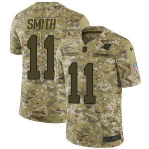 Fantastic Premium Panthers #11 Torrey Smith Camo Men's Stitched NFL Limited 2018 Salute To Service Jersey for True Fans