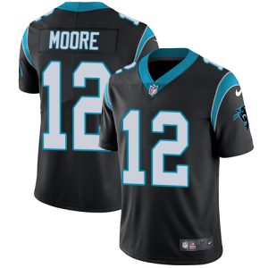 High Quality Classic Eye   catching Panthers #12 DJ Moore Black Team Color Men's Stitched NFL Vapor Untouchable Limited Jersey for a Stylish Sporting Appearance