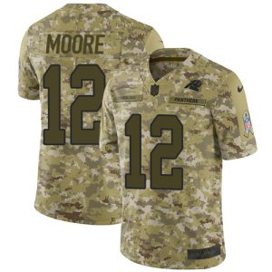 Chic Handsome Panthers #12 DJ Moore Camo Men's Stitched NFL Limited 2018 Salute To Service Jersey to Stand Out in the Crowd