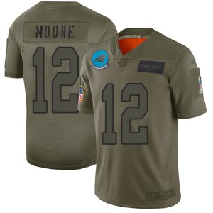 Sleek Stunning Eye   catching Panthers #12 DJ Moore Camo Men's Stitched NFL Limited 2019 Salute To Service Jersey for a Stylish Sporting Appearance