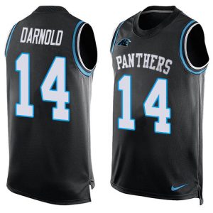Modern Sturdy Graceful Panthers #14 Sam Darnold Black Team Color Men's Stitched NFL Limited Tank Top Jersey for a Memorable Fan Moment