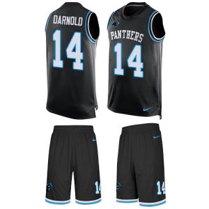 Classic Trendy Comfortable Panthers #14 Sam Darnold Black Team Color Men's Stitched NFL Limited Tank Top Suit Jersey for a Memorable Fan Moment