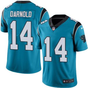 Trendy Vibrant Cozy Fashionable Panthers #14 Sam Darnold Blue Men's Stitched NFL Limited Rush Jersey to Stand Out in the Crowd