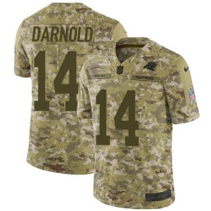 Stunning Stylish Fantastic Authentic Panthers #14 Sam Darnold Camo Youth Stitched NFL Limited 2018 Salute To Service Jersey to Stand Out in the Crowd
