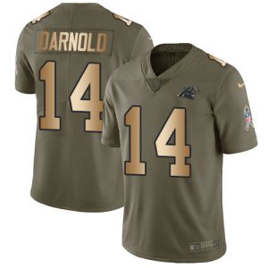 Premium Distinctive Alluring Fashionable Panthers #14 Sam Darnold Olive/Gold Youth Stitched NFL Limited 2017 Salute To Service Jersey for the Ultimate Fan Experience