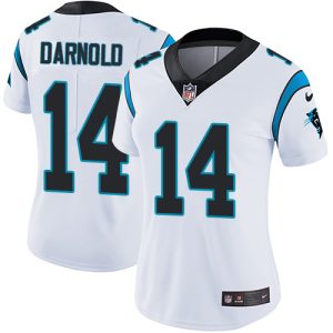 Classic Stylish Unique Panthers #14 Sam Darnold White Women's Stitched NFL Vapor Untouchable Limited Jersey for a Memorable Fan Moment