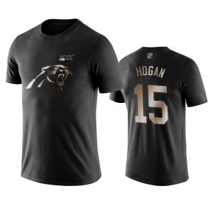 Superb Vibrant Attractive Fabulous Panthers #15 Chris Hogan Black NFL Black Golden 100th Season T-Shirts for a Memorable Fan Moment