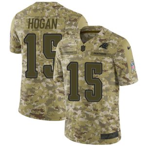 High Quality Marvelous Chic Exclusive Panthers #15 Chris Hogan Camo Men's Stitched NFL Limited 2018 Salute To Service Jersey for Game Day