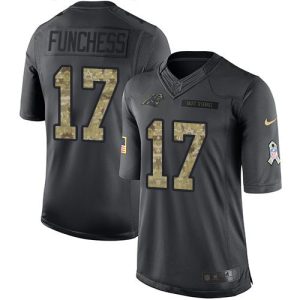 Exclusive Chic Eye   catching Dashing Panthers #17 Devin Funchess Black Men's Stitched NFL Limited 2016 Salute to Service Jersey for a Stylish Sporting Appearance