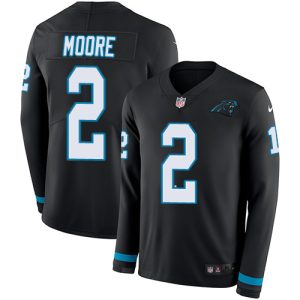 Modern Eye   catching Panthers #2 DJ Moore Black Team Color Youth Stitched NFL Limited Therma Long Sleeve Jersey to Stand Out in the Crowd