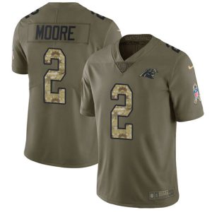 Fabulous Stylish Panthers #2 DJ Moore Olive/Camo Men's Stitched NFL Limited 2017 Salute To Service Jersey for an Unforgettable Season