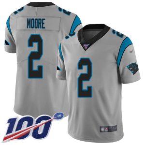 Marvelous Attractive Exclusive Sleek Panthers #2 DJ Moore Silver Men's Stitched NFL Limited Inverted Legend 100th Season Jersey for Game Day
